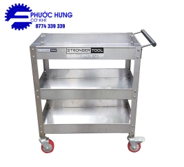 XE ĐẨY BA NGĂN INOX